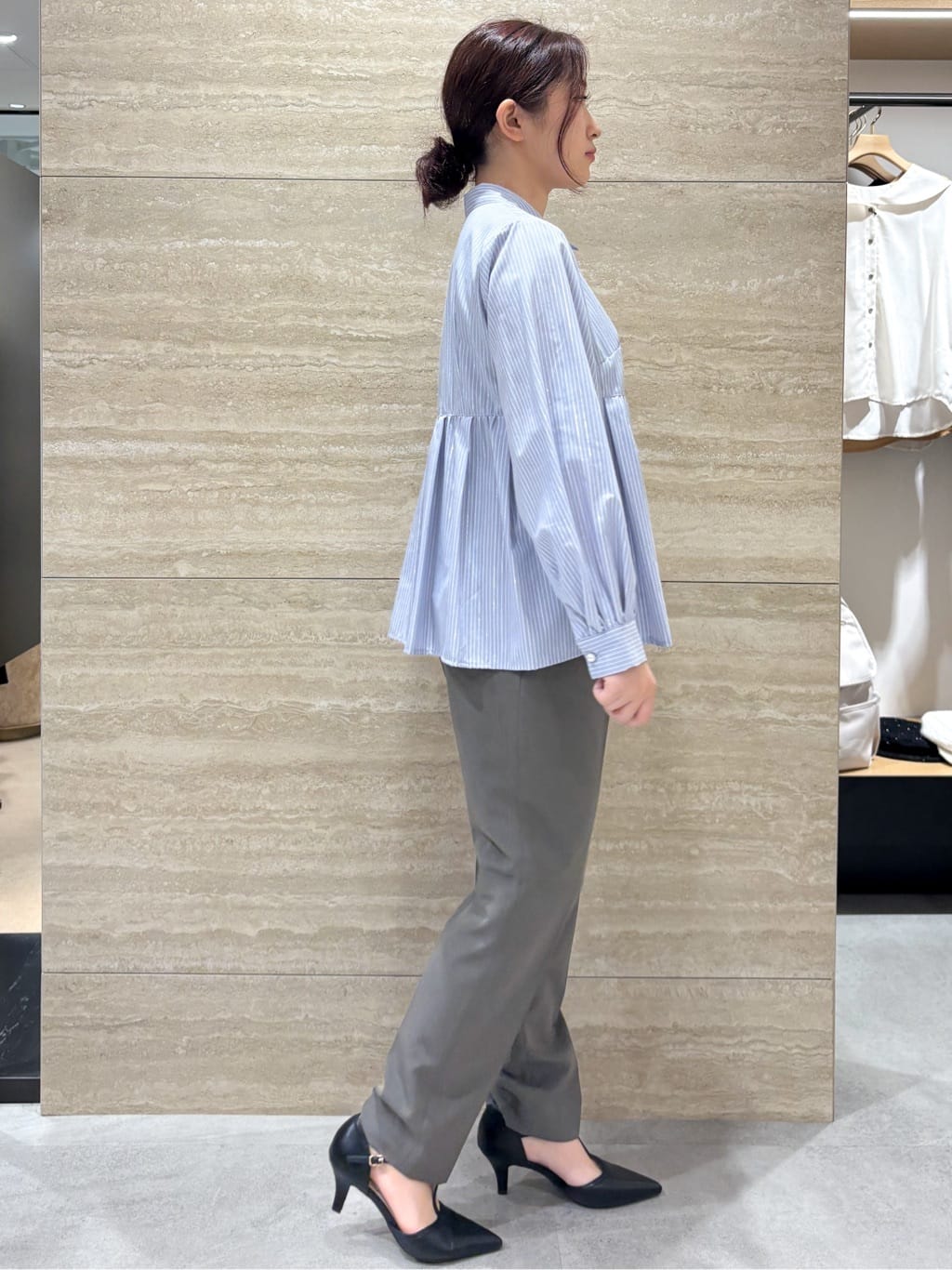 ふうかさんの「index｜《XS-LLサイズ》ストレッチテーパードパンツ／セットアップ対応【洗濯機洗い可／イージーアイロン／防」を使ったコーディネート