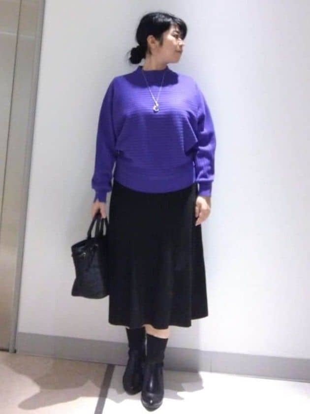 sakoさんの「Reflect｜【通勤】スエードライクフレアスカート」を使ったコーディネート