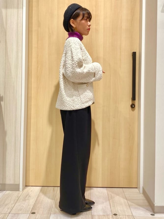 suzuさんの「SHOO･LA･RUE｜ラメ入りバスクベレー」を使ったコーディネート