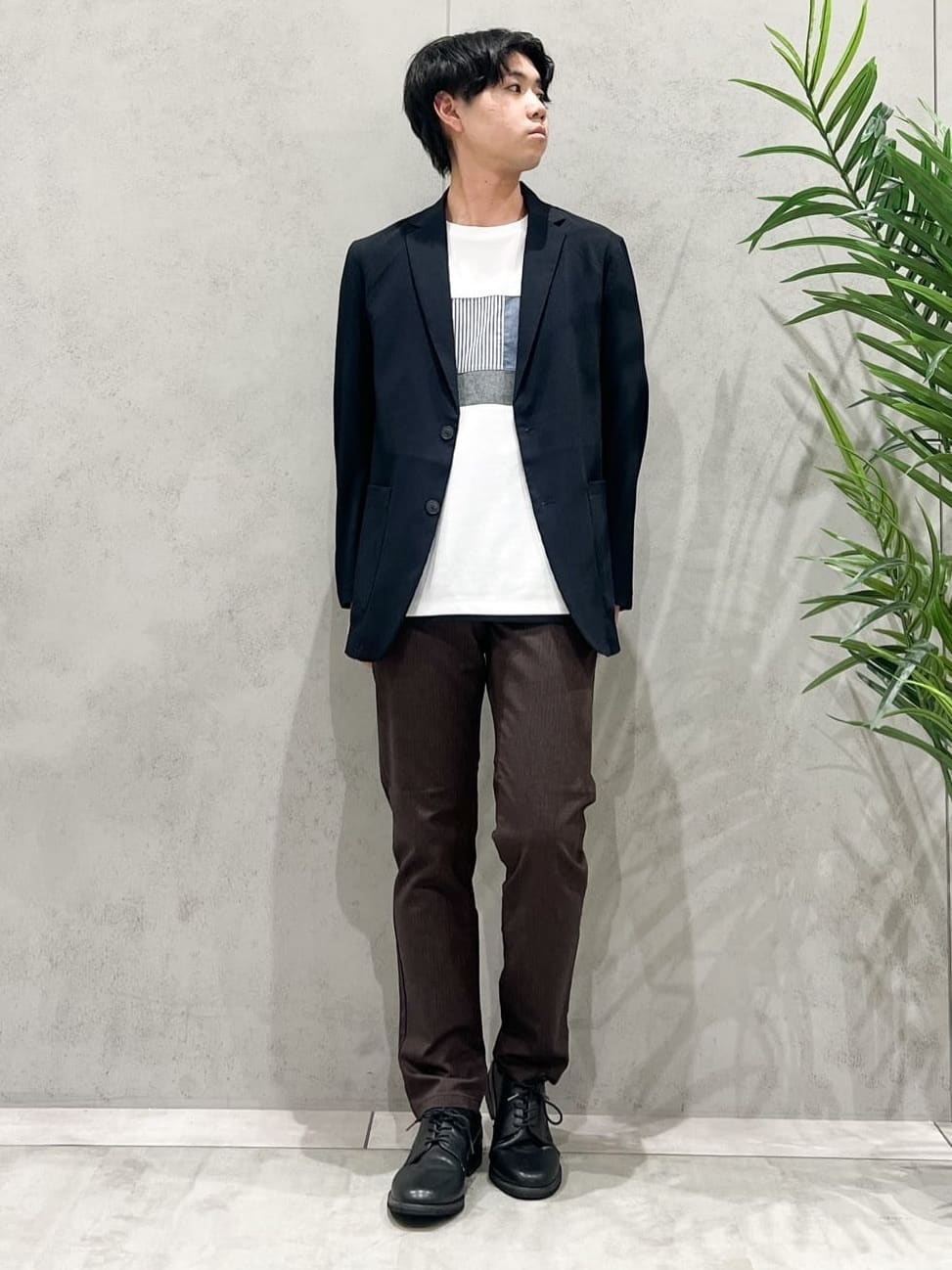 SHI-MAさんの「THE SHOP TK｜【Begin/ビギン10月号掲載】楊柳スマートジャケット　軽量/洗濯機OK/セットアップ可」を使ったコーディネート