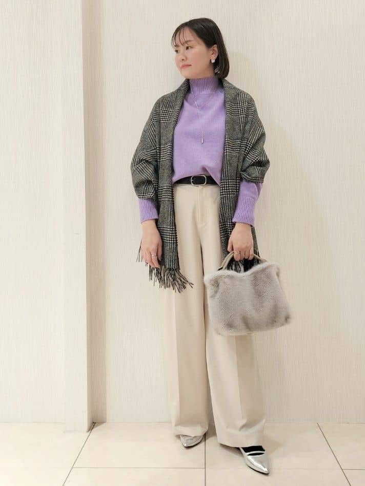 naokoさんの「UNTITLED｜【8色展開/洗える】ウールカシミヤ ハイネックニット」を使ったコーディネート