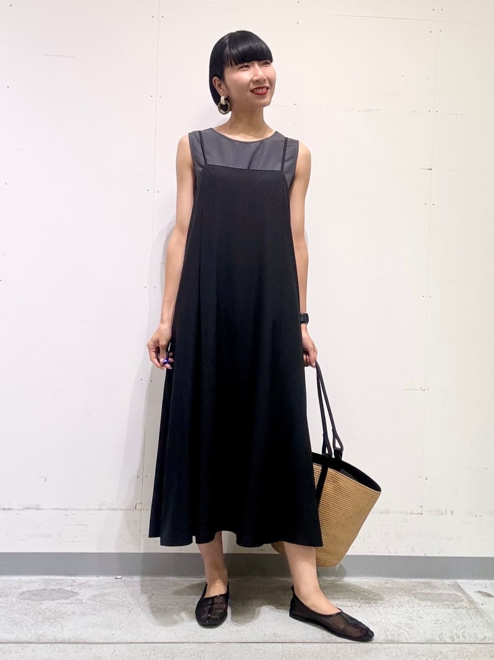 naoさんの「INDIVI｜【UVケア】エアリージョーゼット キャミワンピース」を使ったコーディネート