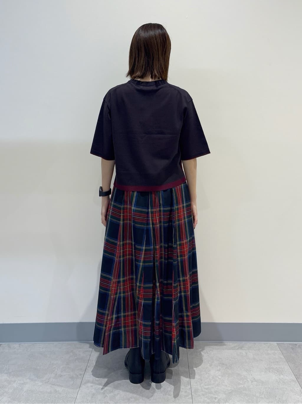 risaさんの「Dessin｜【洗える】バイカラーショート丈ニット」を使ったコーディネート
