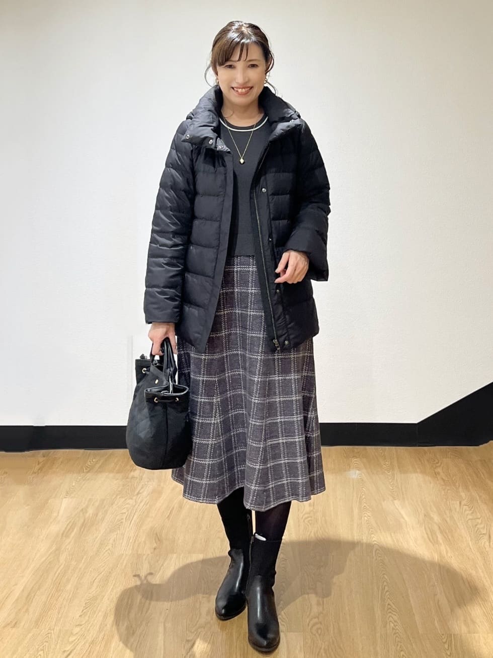 ayaさんの「Reflect｜【SS-4Lサイズ】フーデッドミドルダウンコート」を使ったコーディネート