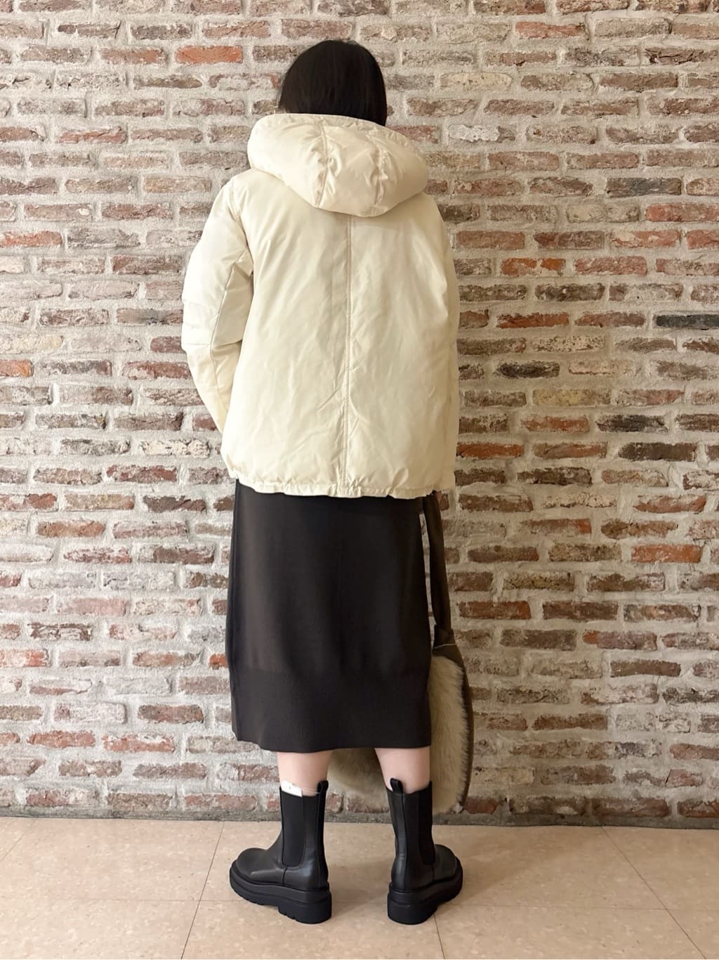 しばさんの「THE SHOP TK｜【ぎゅっとされているような暖かさ】撥水中綿ブルゾン」を使ったコーディネート