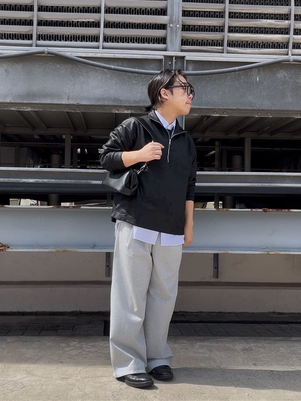 taigaさんの「tk.TAKEO KIKUCHI｜【ネクタイ付き】グランパシャツ」を使ったコーディネート