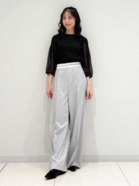 kayoさんの「INDIVI｜フロッキードットブラウス」を使ったコーディネート