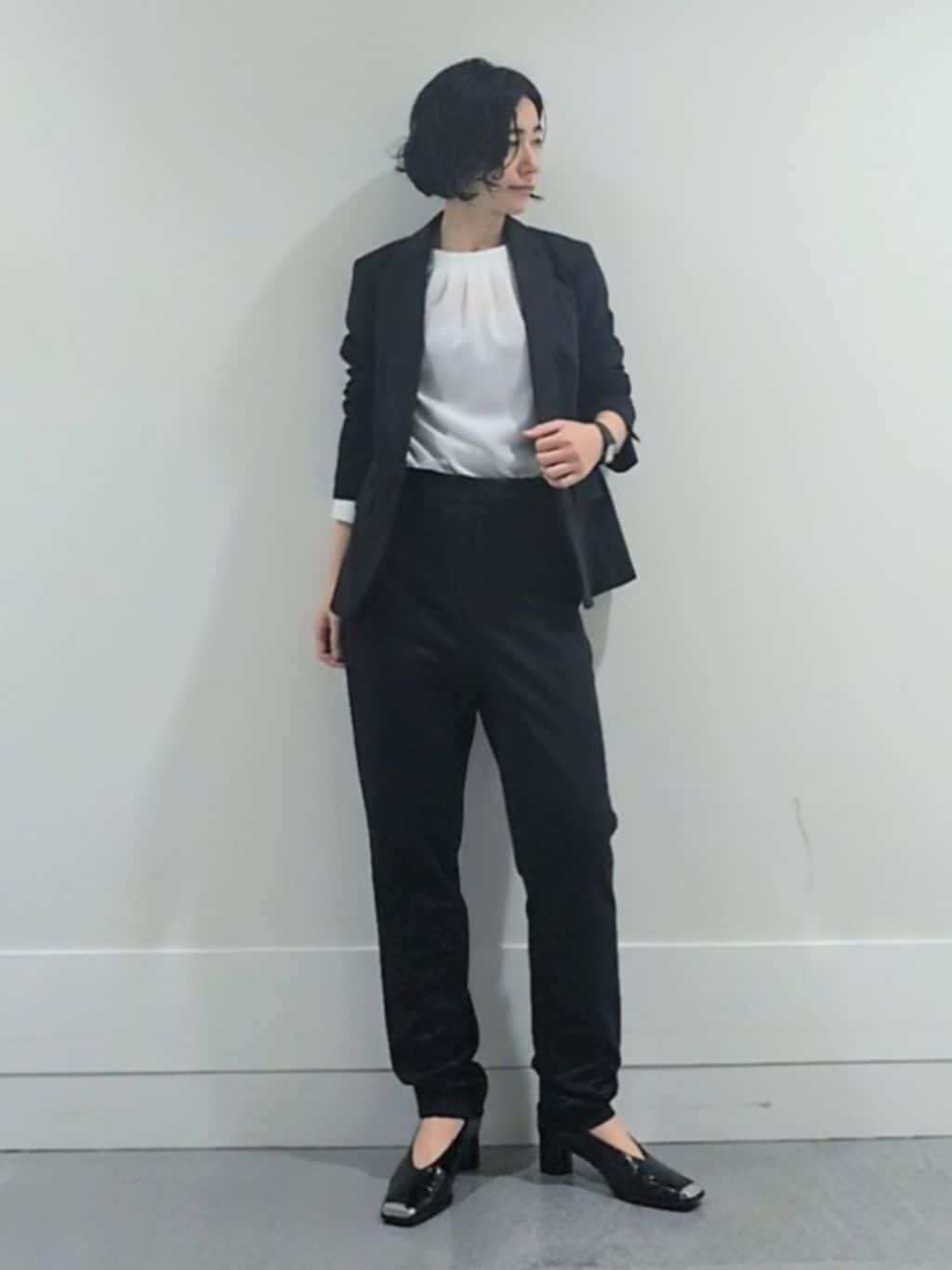 ミズタさんの「UNTITLED｜【洗えるスーツ／ストレッチ】ウール混ジャージ テーラードジャケット」を使ったコーディネート
