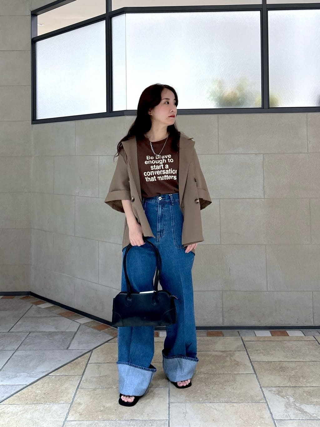 よねさんの「INDIVI｜ロールアップデニム」を使ったコーディネート