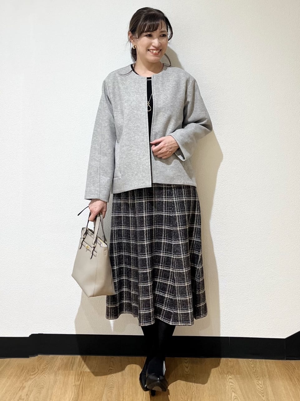 ayaさんの「Reflect｜【ゆったりシルエット】ジャージメルトンコクーンジャケット」を使ったコーディネート