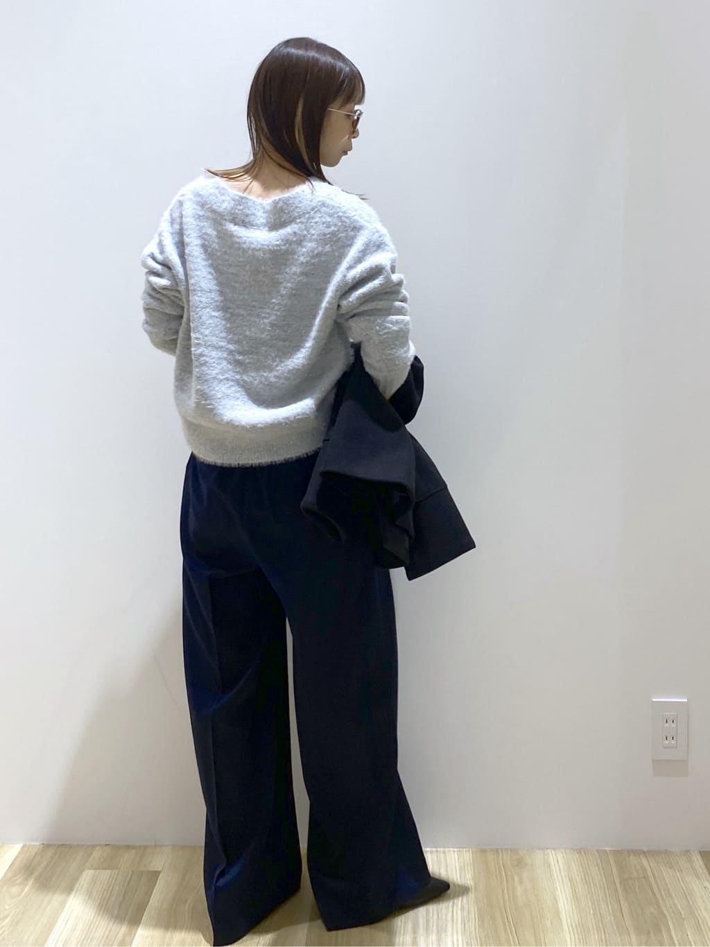 えりさんの「OPAQUE.CLIP｜ウールライクメルトンノーカラーコート【洗濯機洗い可】」を使ったコーディネート