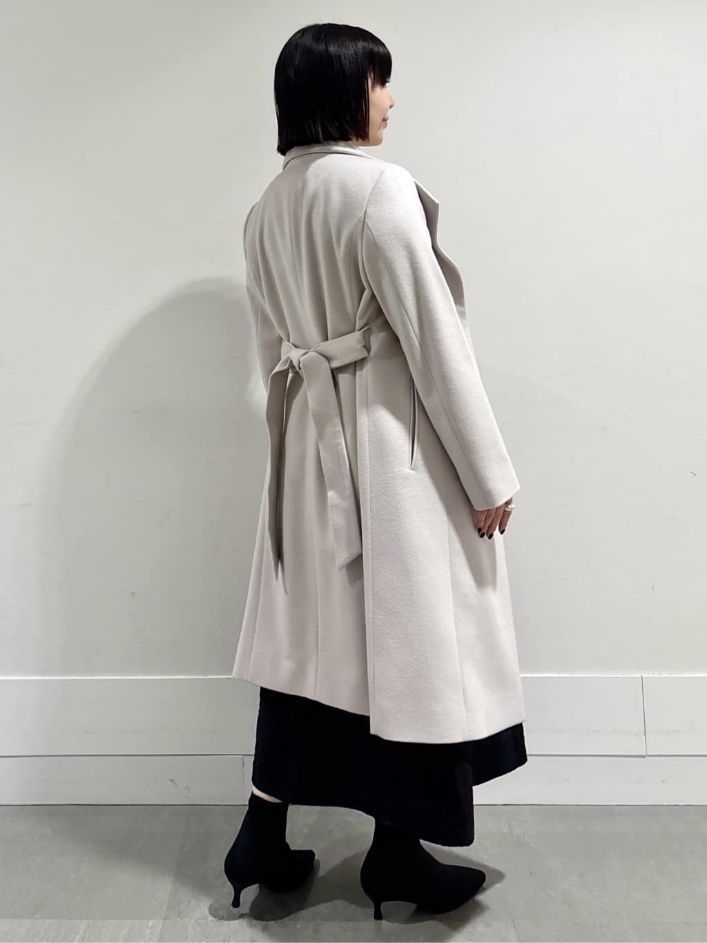 モエカさんの「UNTITLED｜【大人フェミニン/トレンド】ニット&times;ジャカード ドッキングワンピース」を使ったコーディネート