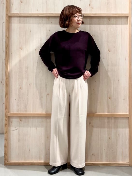 nakoさんの「THE SHOP TK｜【S-XLサイズ/選べる7色】どこから見ても美しい ガーターニット/毛玉になりにくい/洗濯機OK」を使ったコーディネート