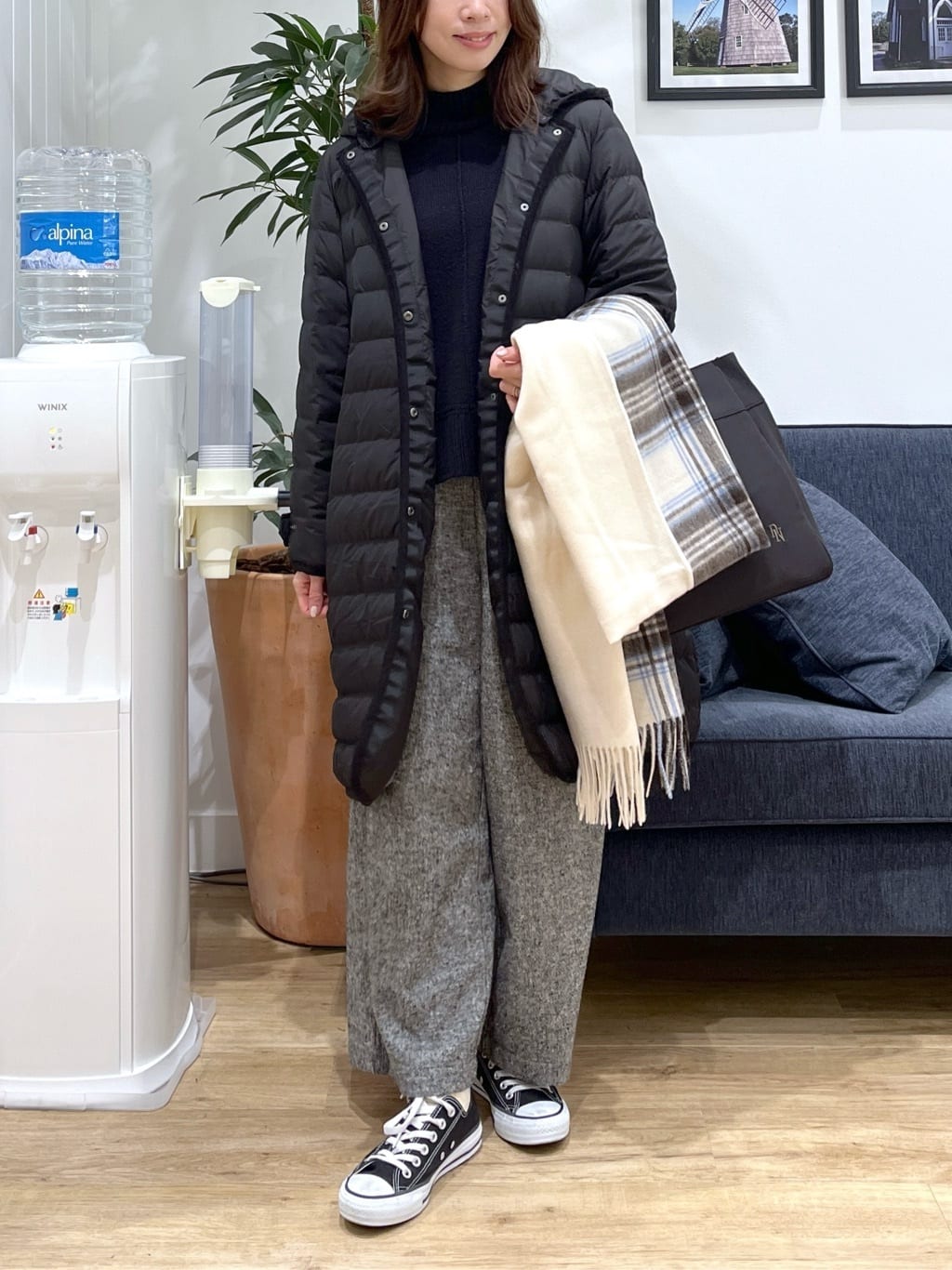 canaさんの「Dessin｜【撥水・2WAY】ミュラーダウンコートロング丈」を使ったコーディネート