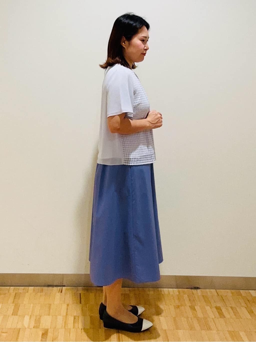 haseさんの「Reflect｜◆【夏SALE／手洗い可】幾何柄レースブラウス」を使ったコーディネート