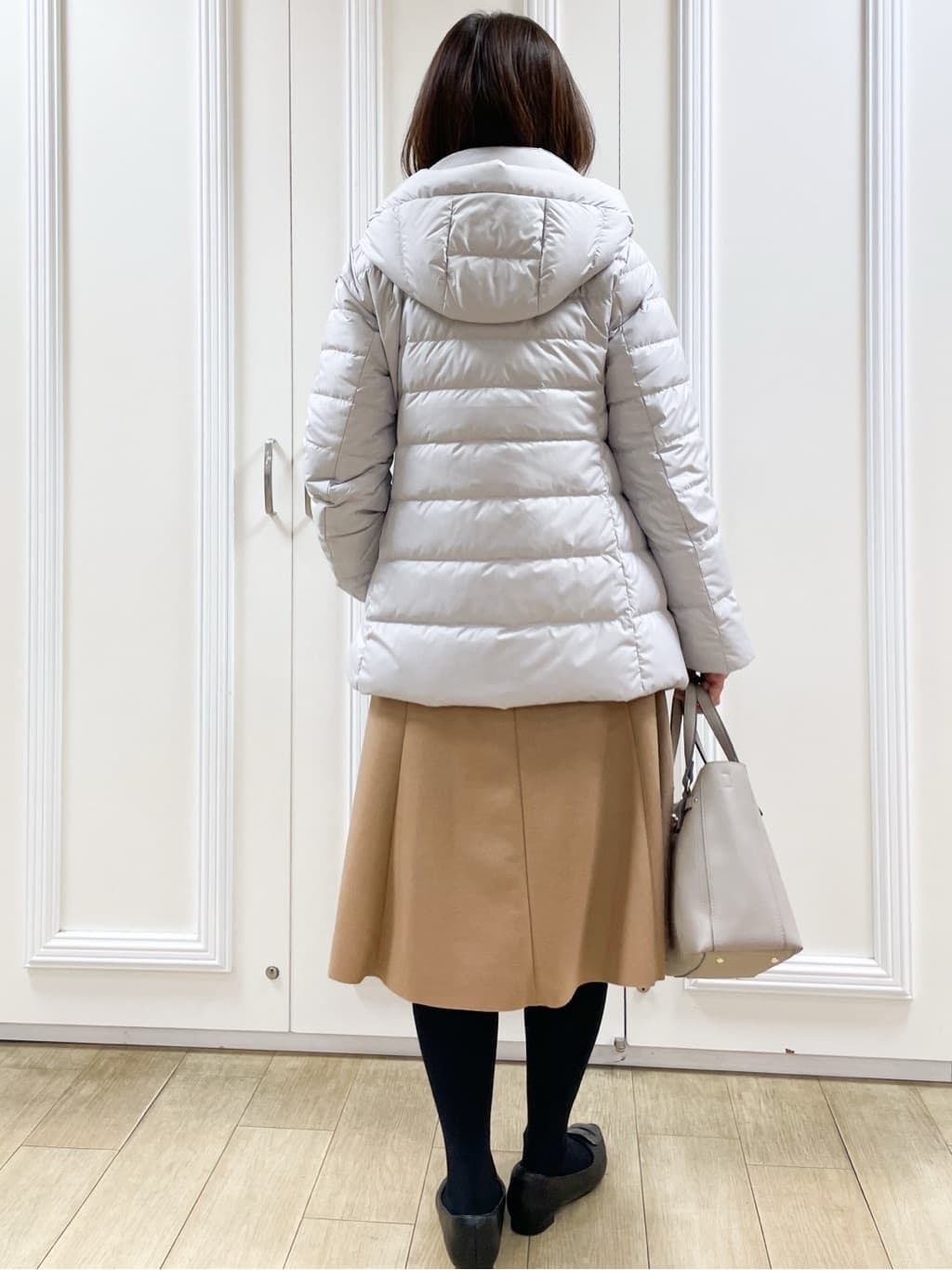 めいさんの「Reflect｜【SS-4Lサイズ】フーデッドミドルダウンコート」を使ったコーディネート