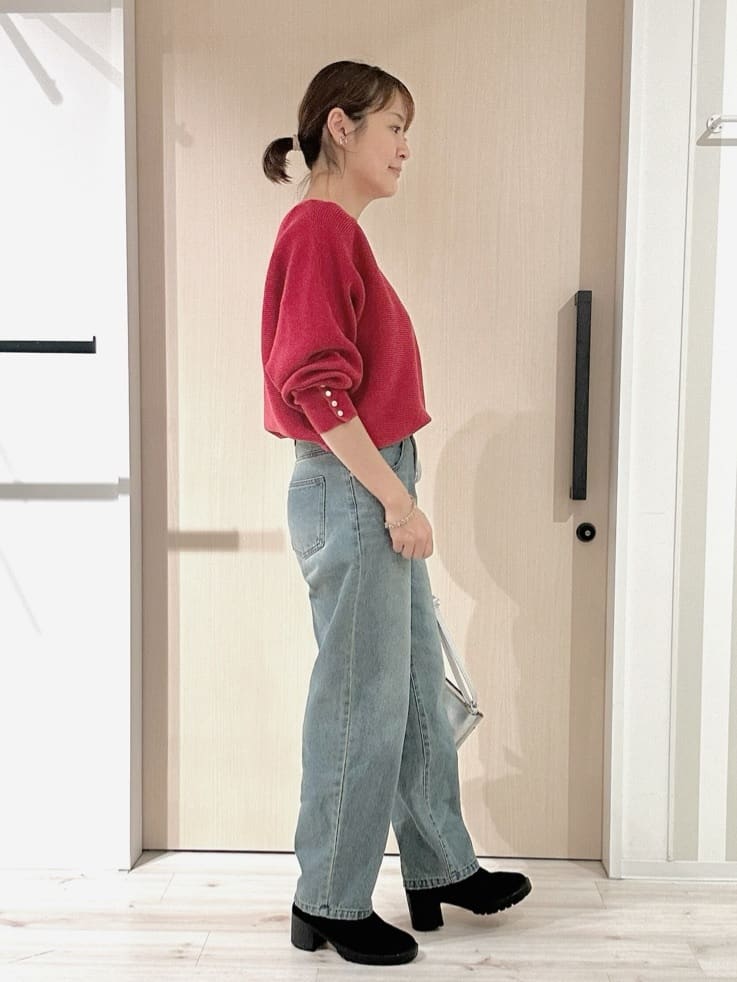 funafunaさんの「SHOO･LA･RUE｜【S-LL】程よくゆったりな 柔らかデニムテーパードパンツ」を使ったコーディネート