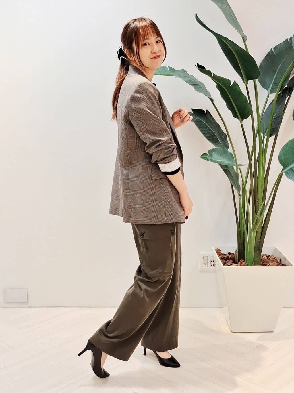YuKaRiさんの「UNTITLED｜【セットアップ可】ウールライク ダブルブレストジャケット」を使ったコーディネート