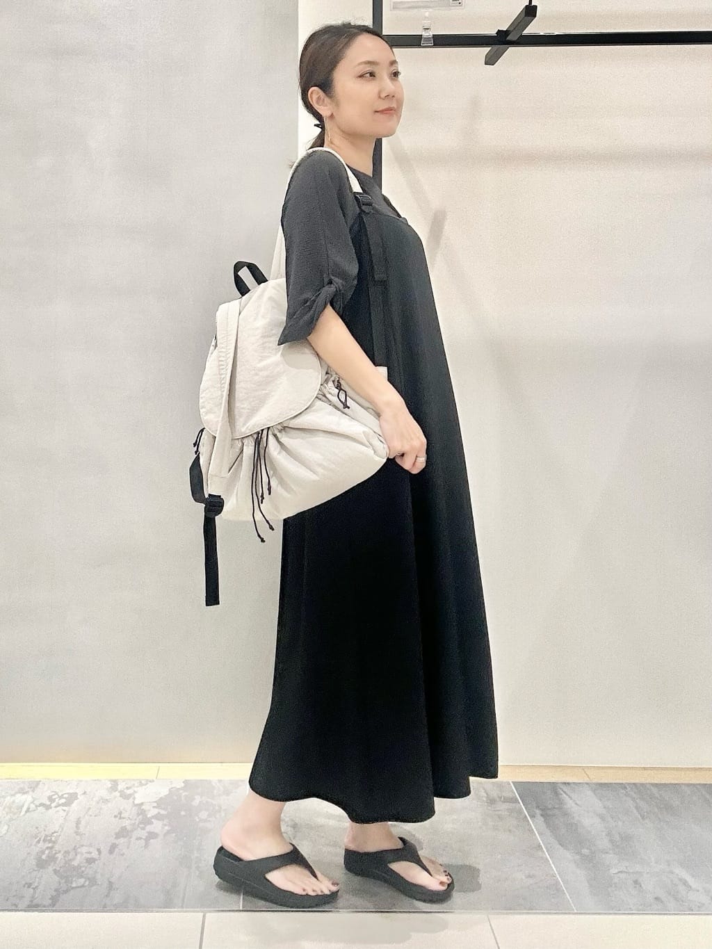 MAIさんの「INDIVI｜【UVケア／吸汗速乾】凹凸素材ねじり袖トップス」を使ったコーディネート