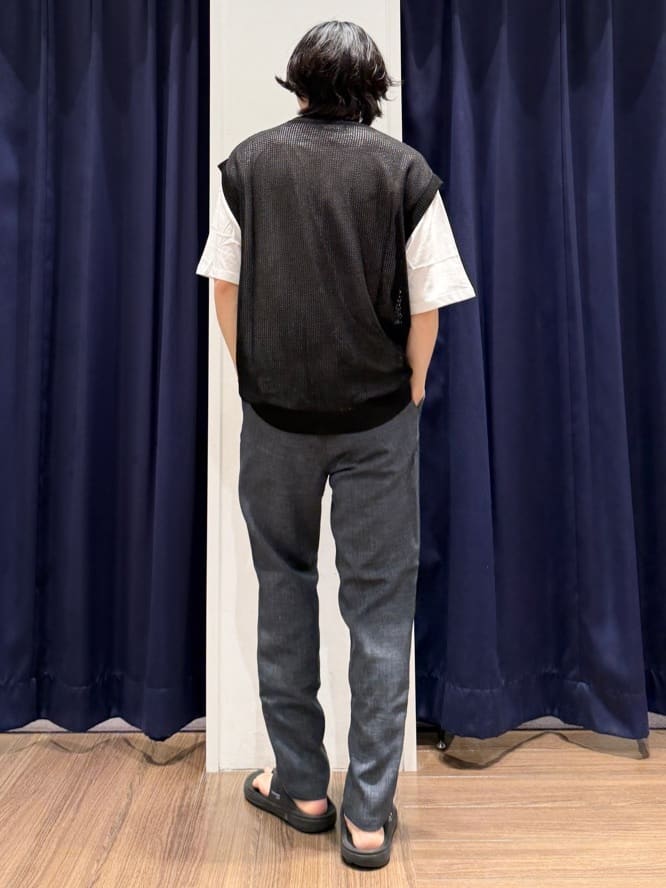 Tightさんの「THE SHOP TK｜◆リネンライク イージーパンツ 吸水速乾/洗濯機OK/ベルト要らず/セットアップ可」を使ったコーディネート