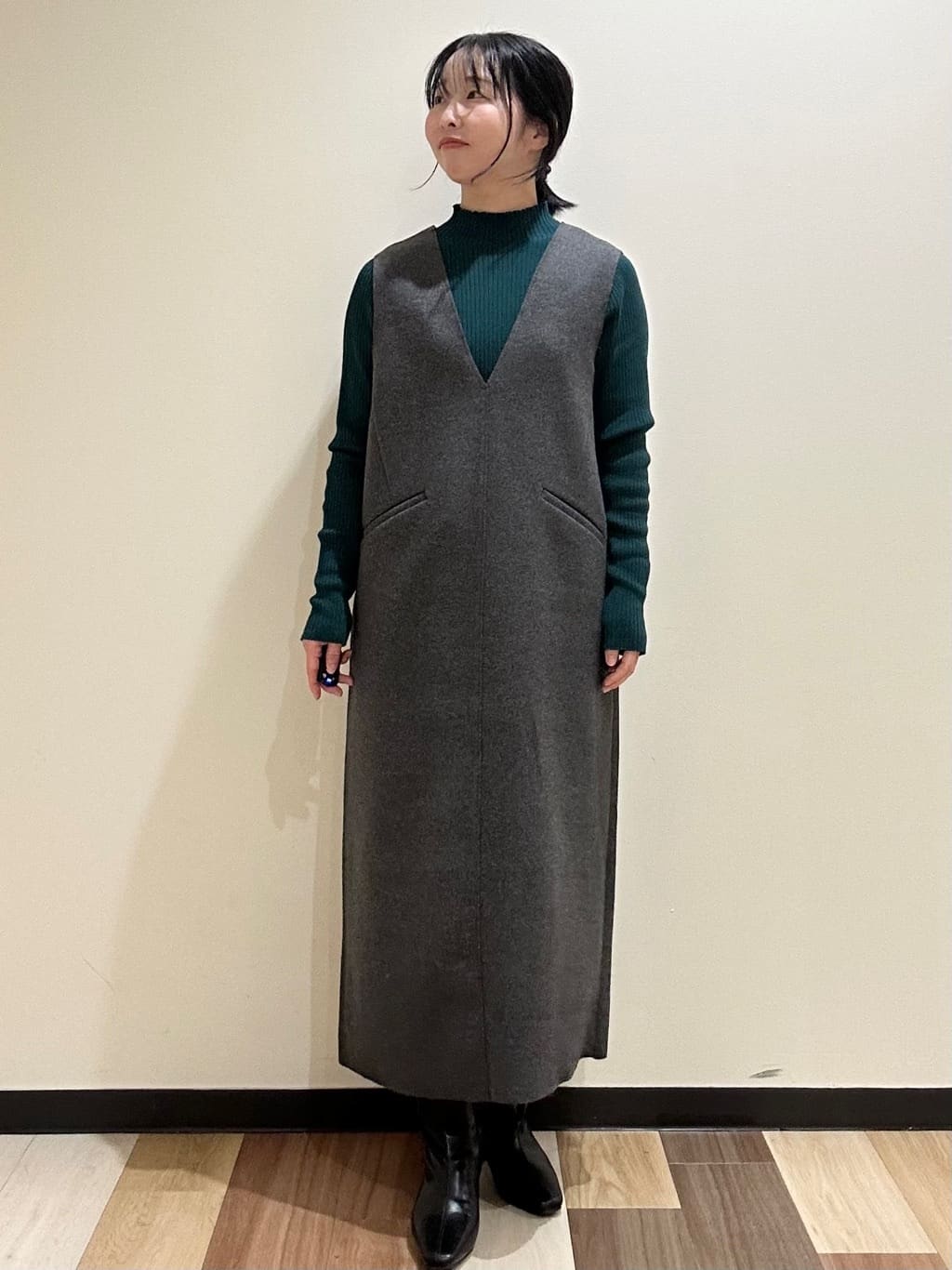 T.eさんの「OPAQUE.CLIP｜ハイネックリブニット【洗濯機OK】」を使ったコーディネート