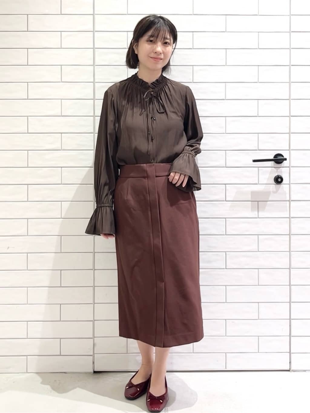 しおりさんの「OPAQUE.CLIP｜《美人百花掲載》名品フラットバレエシューズ」を使ったコーディネート