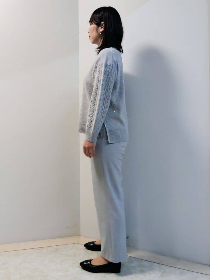 エリさんの「Reflect｜【ウエスト総ゴム】ワイドストレートパンツ」を使ったコーディネート