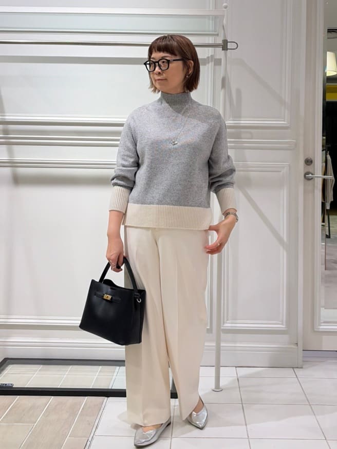 AKKOさんの「UNTITLED｜【8色展開/洗える】ウールカシミヤ ハイネックニット」を使ったコーディネート