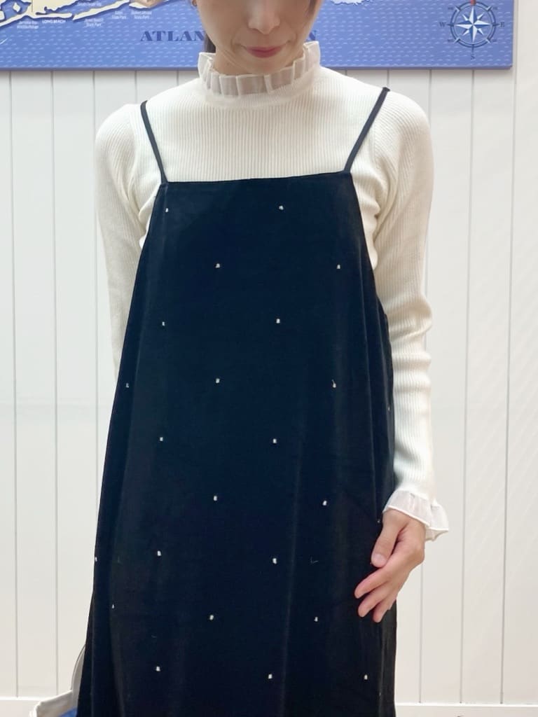 yoshiさんの「Dessin｜【前後2WAY/洗える】ベロアワンピース」を使ったコーディネート