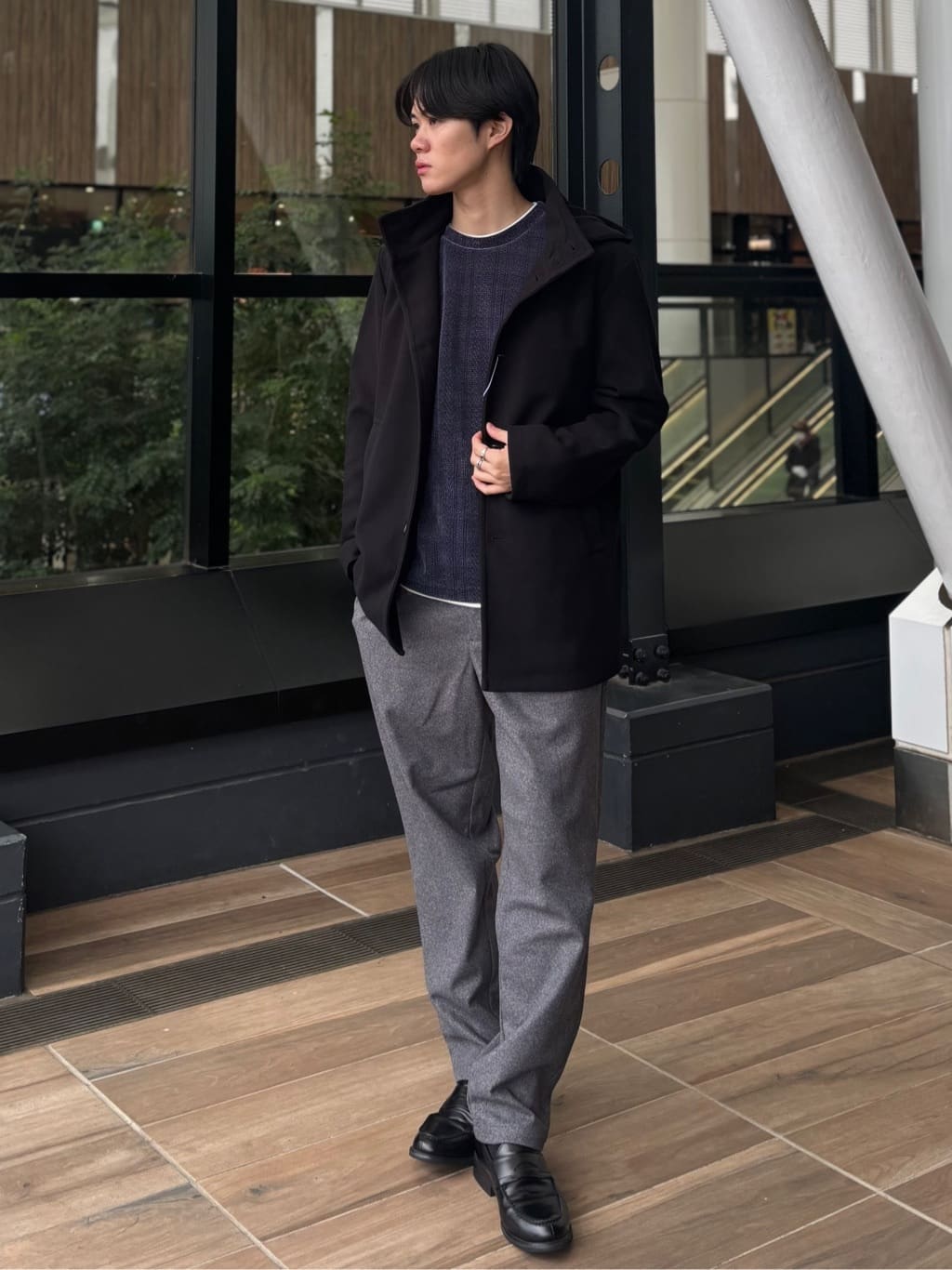うらしーさんの「THE SHOP TK｜【心地良い、滑らかさ】レイヤード風ケーブル ニットソー 【洗濯機OK】」を使ったコーディネート