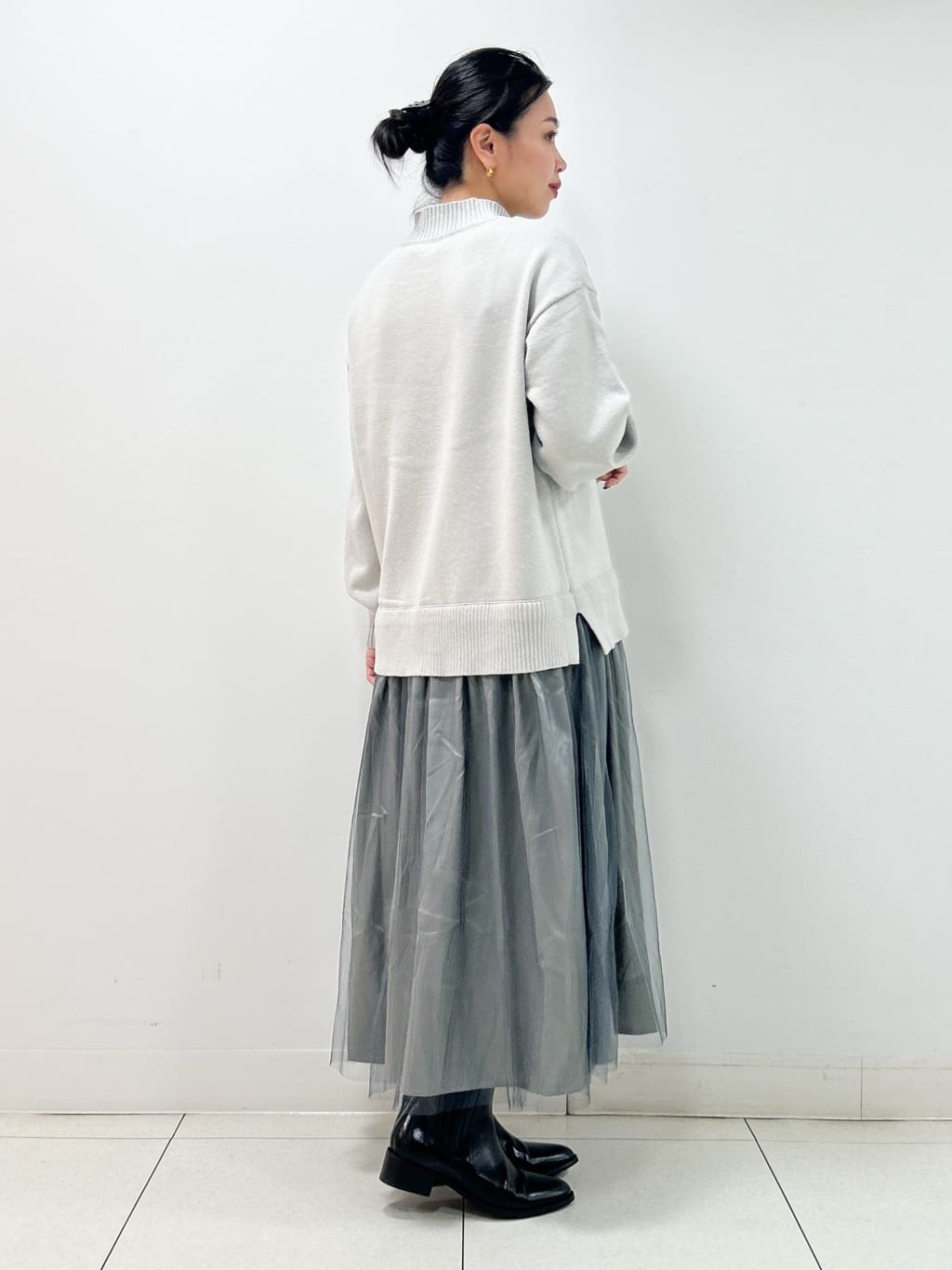 Kaiさんの「Dessin｜【洗える】ニットチュールドッキングワンピース」を使ったコーディネート