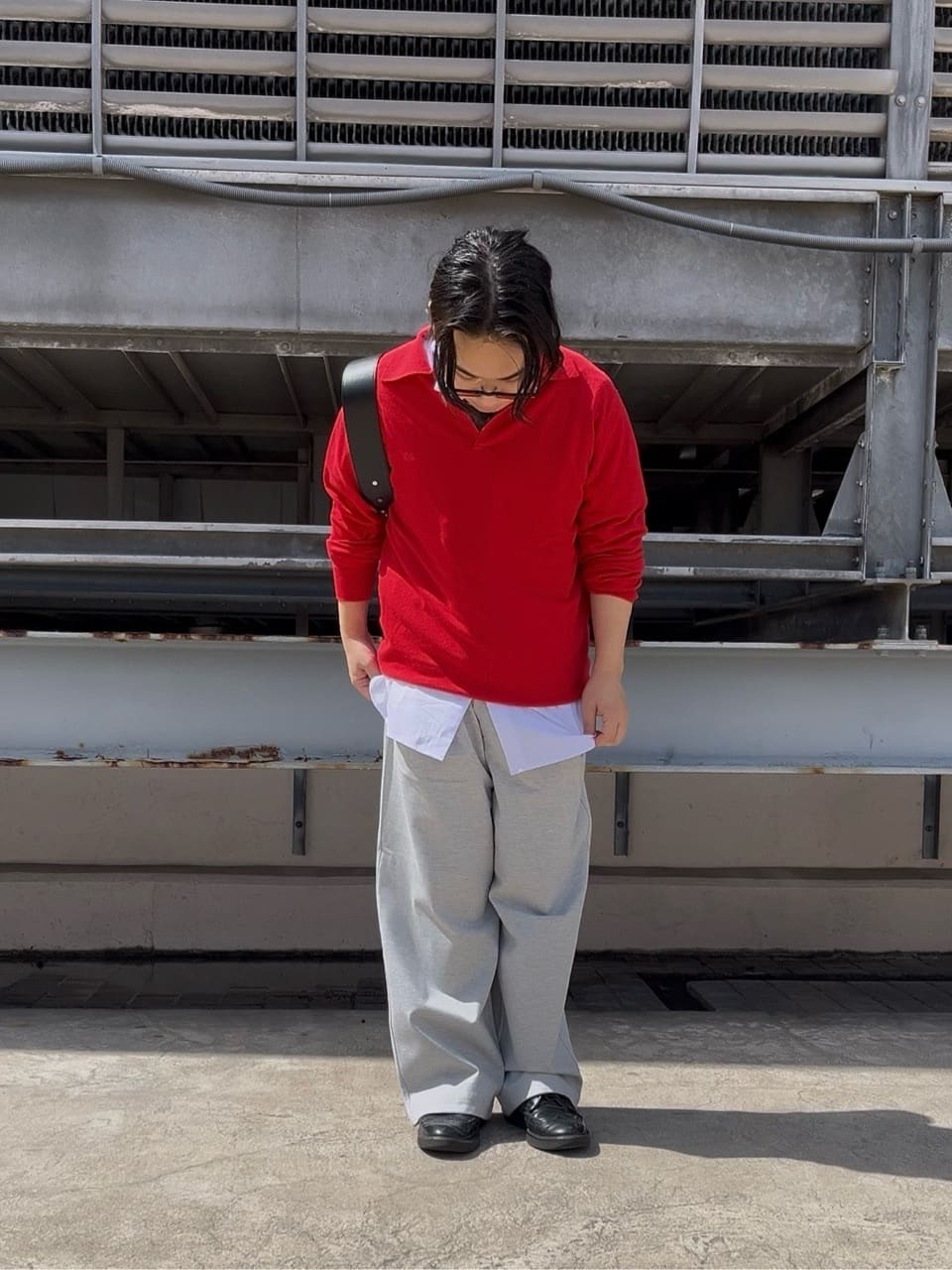 taigaさんの「tk.TAKEO KIKUCHI｜【ネクタイ付き】グランパシャツ」を使ったコーディネート