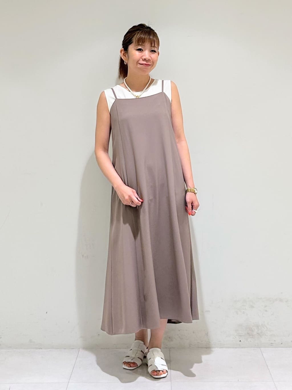 tsuyuさんの「INDIVI｜パール調コインショートネックレス」を使ったコーディネート