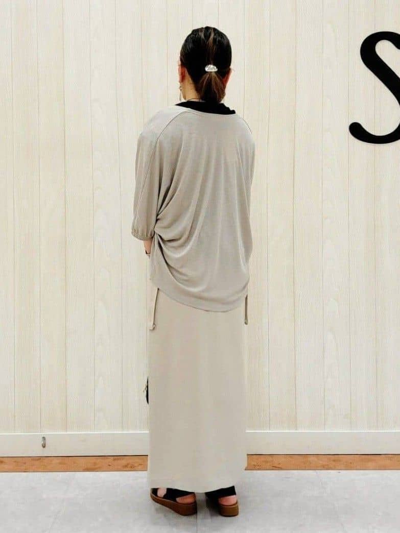 nanahachiさんの「SHOO･LA･RUE｜【UV/さらさらタッチ】女性らしさ漂う 5分袖ボレロカーディガン」を使ったコーディネート