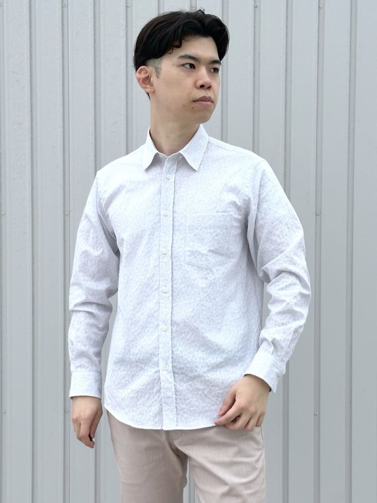 イッシーさんの「TAKEO KIKUCHI｜【Made in JAPAN】播州織 ドビー千鳥シャツ」を使ったコーディネート