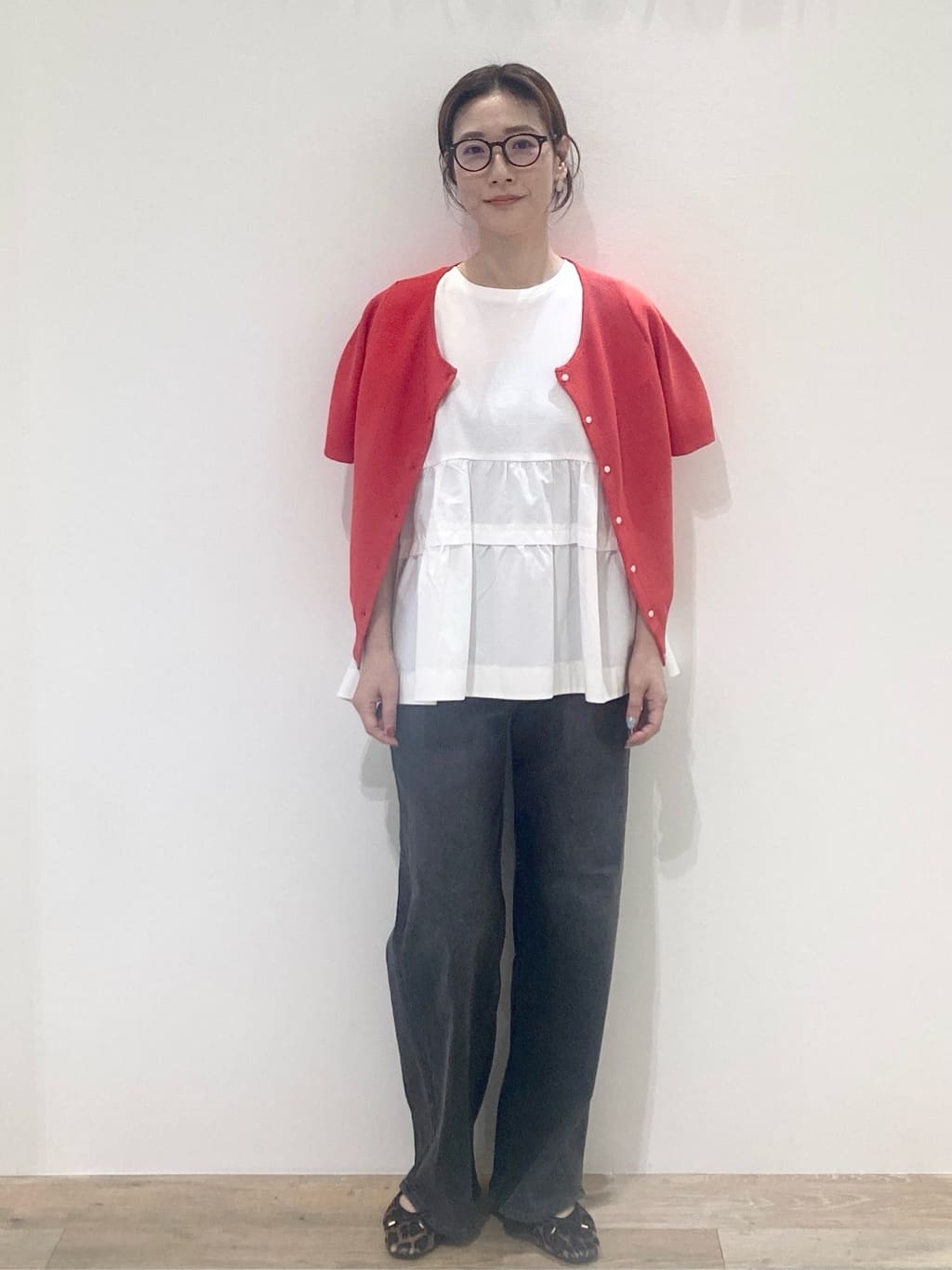 たけねぇさんの「OPAQUE.CLIP｜ガーダーニットカーディガン【UVケア／洗濯機洗い可】」を使ったコーディネート
