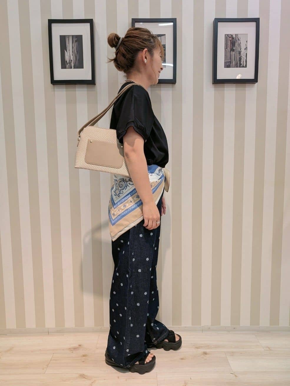otaさんの「SHOO･LA･RUE｜【ひんやり/洗濯後しわになりにくい】リブ切り替えドルマンブラウス」を使ったコーディネート