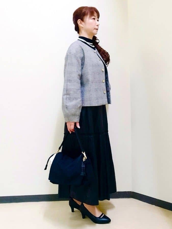 花さんの「Reflect｜【重ね着に大活躍◎／暖か保湿素材】プチタートルネックニット」を使ったコーディネート