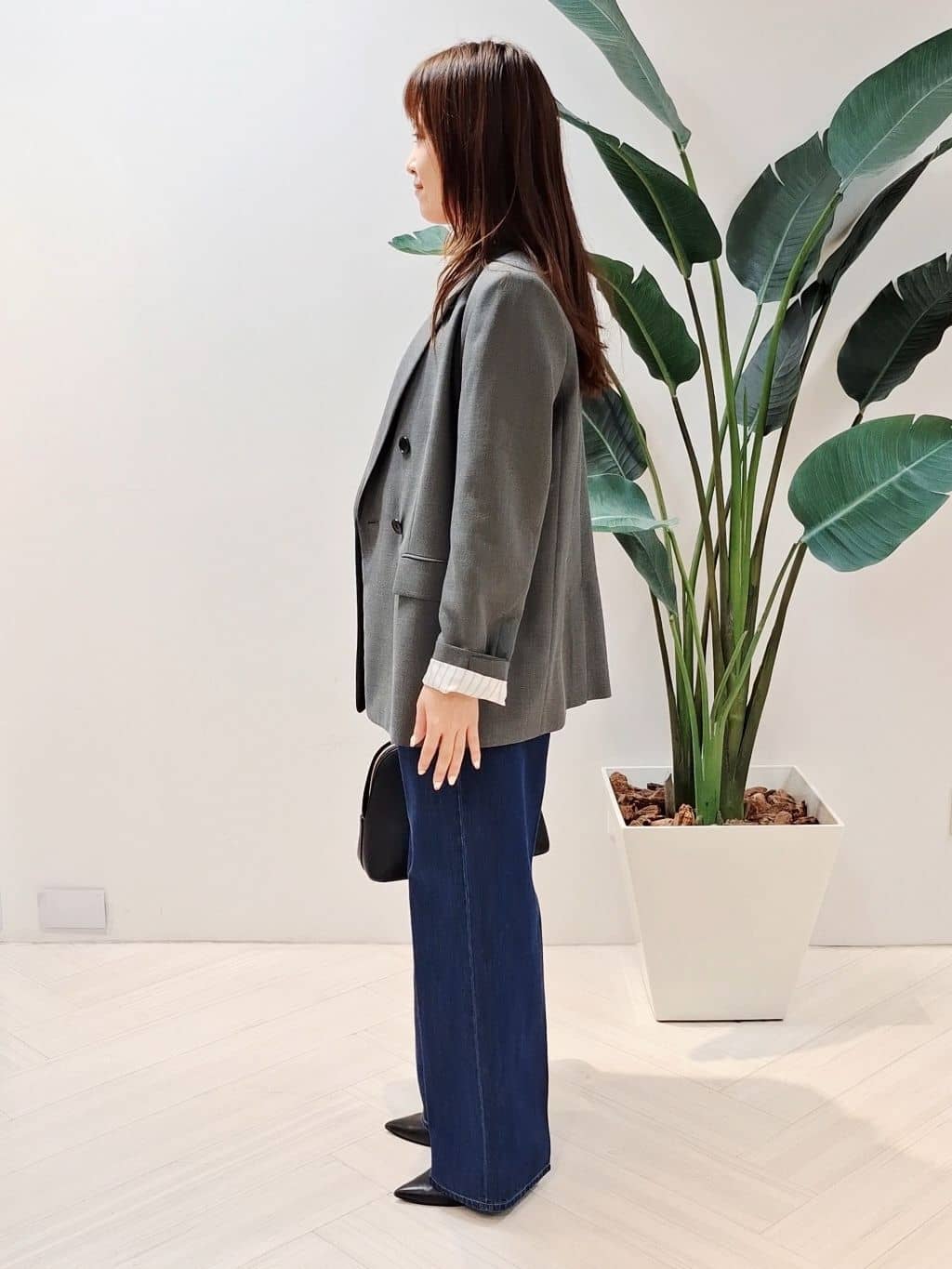 YuKaRiさんの「UNTITLED｜【セットアップ可】ウールライク ダブルブレストジャケット」を使ったコーディネート