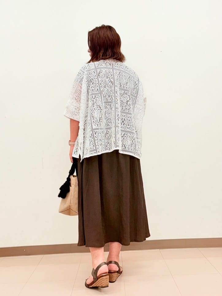 haruさんの「SHOO･LA･RUE｜【前後2WAY】さらりと大人上品に 楊柳フレンチワンピース」を使ったコーディネート