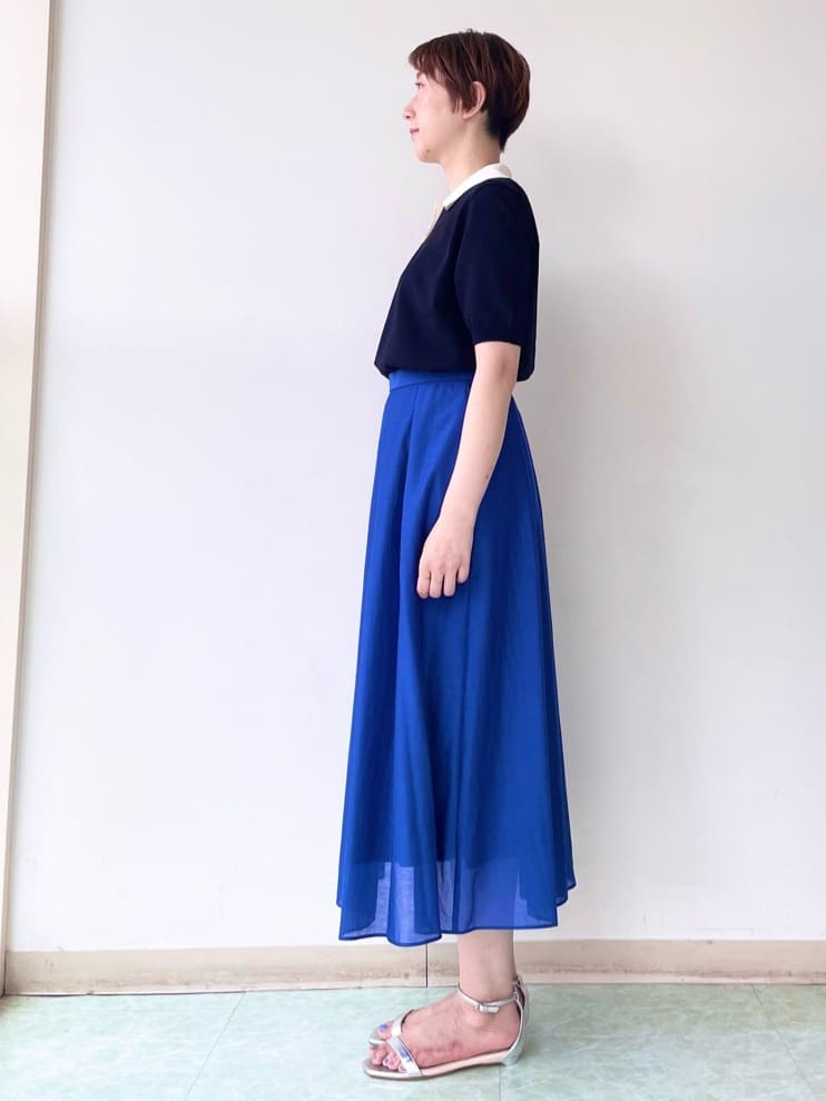aliceさんの「UNTITLED｜【トレンド/きれいめ】5分袖ポロニット」を使ったコーディネート