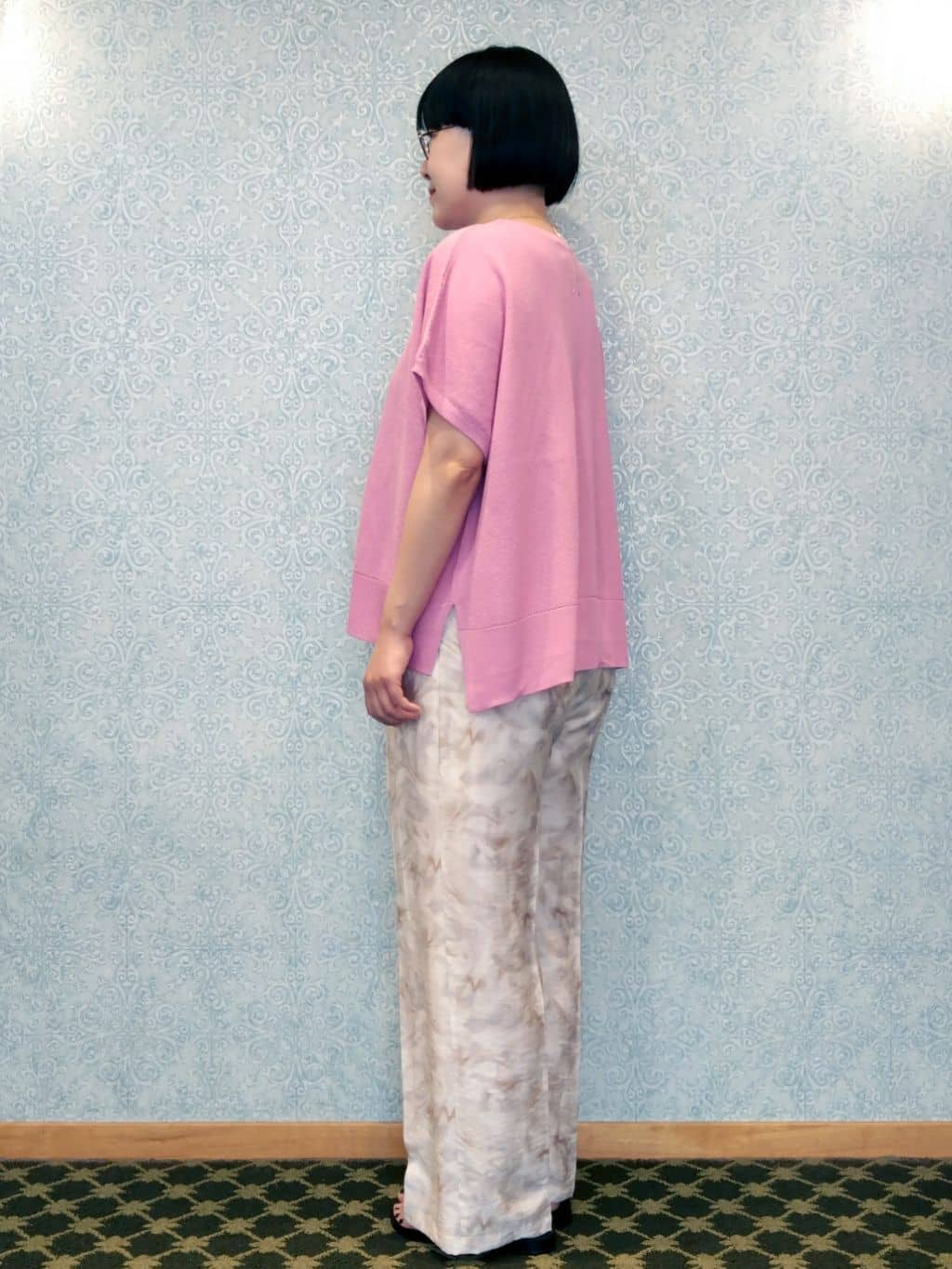 みいさんの「index｜《5色展開／S-LLサイズ》リラクシーメッシュニット【洗濯機洗い可】」を使ったコーディネート