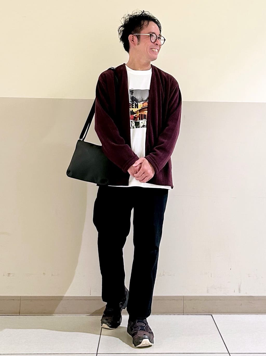 KENJI Iさんの「THE SHOP TK｜【セットでお買い得！】モールニットカーディガン＋長袖Tシャツ　洗濯機OK/吸水速乾・毛玉になりにくい」を使ったコーディネート
