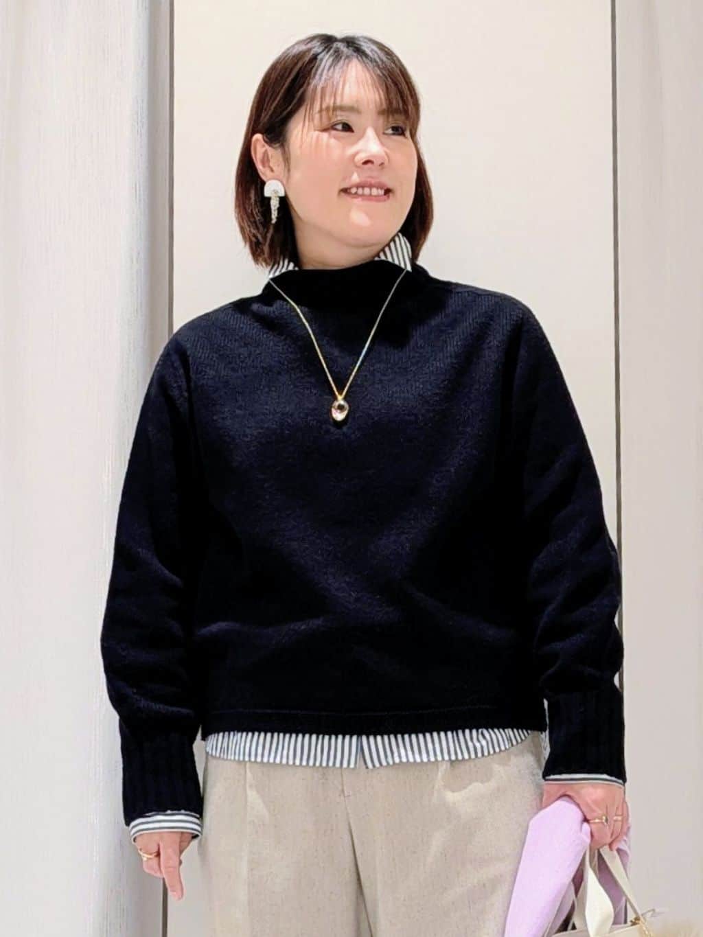Onumaさんの「UNTITLED｜【洗える】スポンディッシュ ボトルネックニット」を使ったコーディネート
