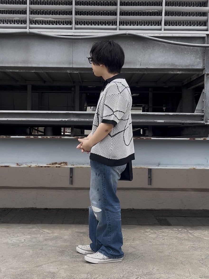 taigaさんの「tk.TAKEO KIKUCHI｜スクエアボックスショルダーバッグ（ユニセックスアイテム）」を使ったコーディネート