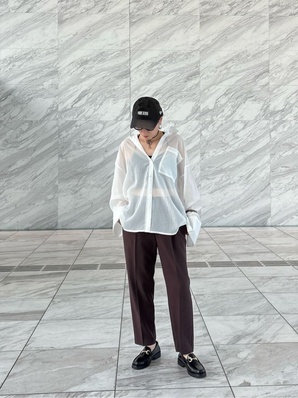 kotakiさんの「INDIVI｜Comfy SET UP｜イージーテーパードパンツ【セットアップ対応／通勤/カセット服】」を使ったコーディネート