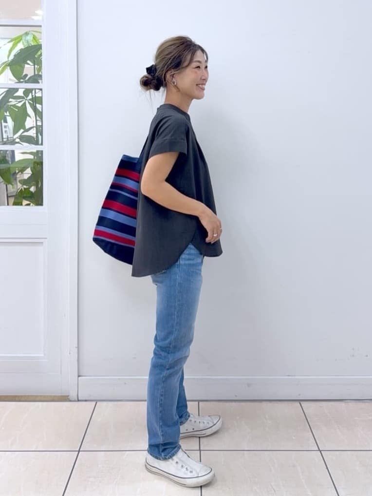 Osawaさんの「Dessin｜【2点セット/ウエストゴム/洗える】スキッパ―シャツ＆ストレートパンツセット」を使ったコーディネート