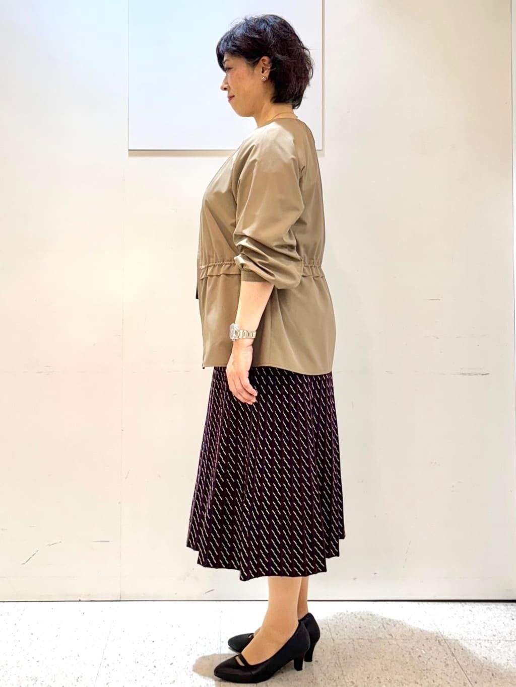 ヤスコさんの「Reflect｜【パンツにもスカートにも合わせやすい◎】ライティブルゾン」を使ったコーディネート