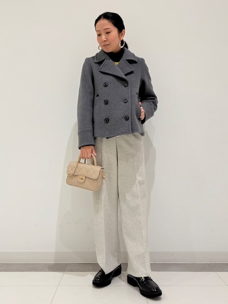 MIYAKAWAさんの「DRESSTERIOR｜シルクブレンドメリノウールリブプルオーバー」を使ったコーディネート