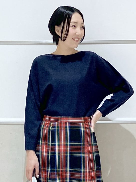 eriko さんの「Dessin｜【洗える】ウールブレンド後ろボタンニット」を使ったコーディネート
